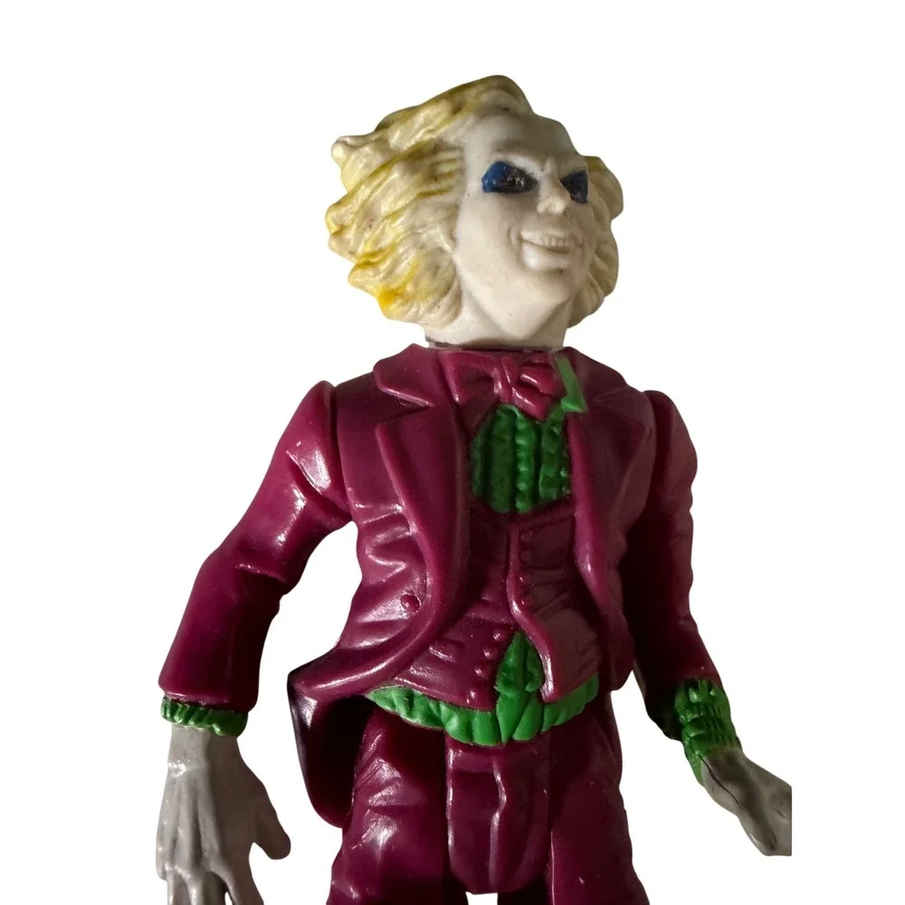 Vintage 1989 Kenner Beetlejuice Spinning Head Action Figure Purple Suit 5 inch